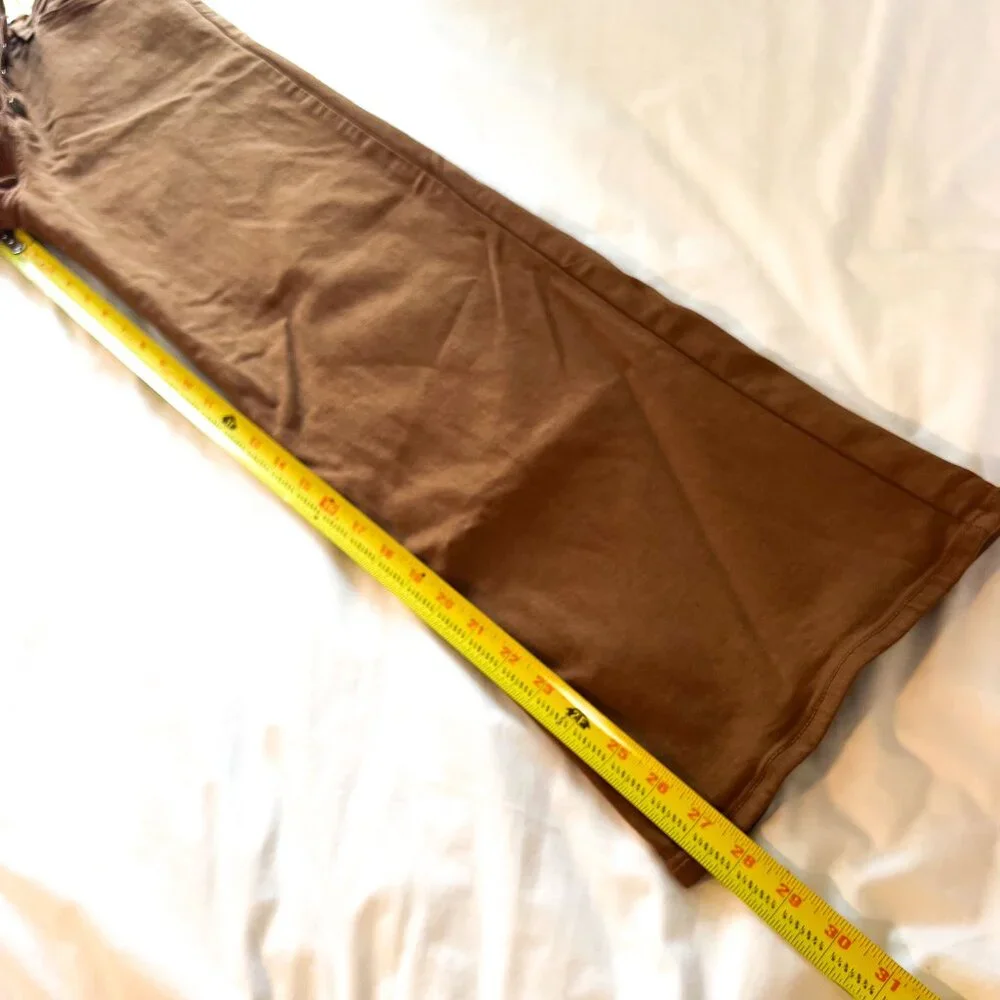 NEW L.T.J genoa fly button jean in camel size 28